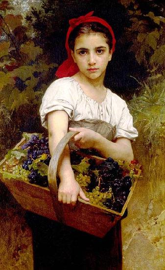 Adolphe William Bouguereau The Grape Picker oil painting image